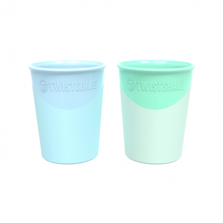 Photo de 2x tasses Twistshake® Bleu pastel&Vert 170ml (6+M)