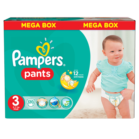 Photo de Pampers® Couches Pants Taille 3 (6-11kg) 120 Pièces