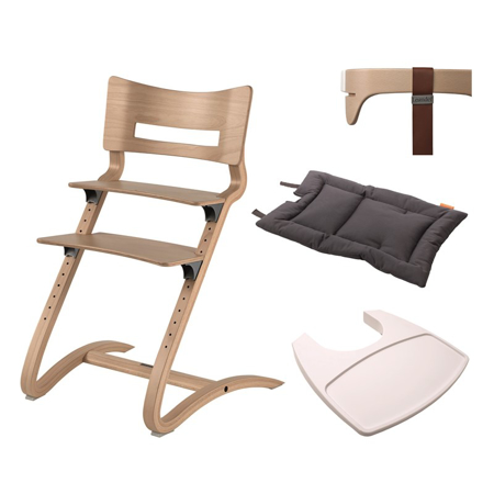 Photo de Leander® Chaise haute avec accessoires COMBI - Naturel