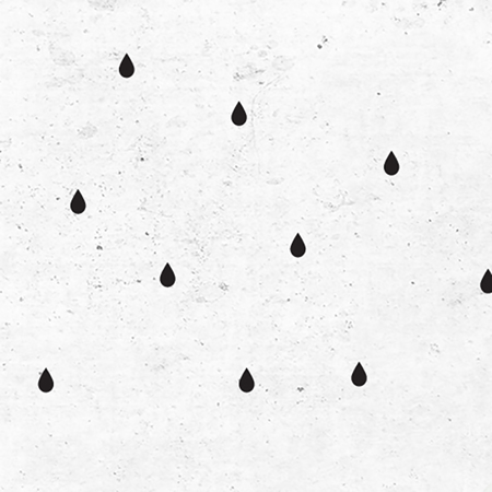 Pick Art Design® Stickers muraux Goutes de pluies Noir