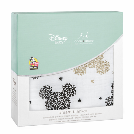 Aden+Anais® Couverture de rêve en coton Disney Mickey's 90th 120x120