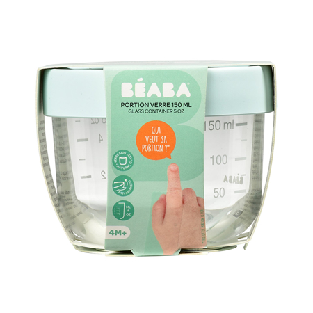 Beaba® Pot de conservation en verre 150ml Light Blue