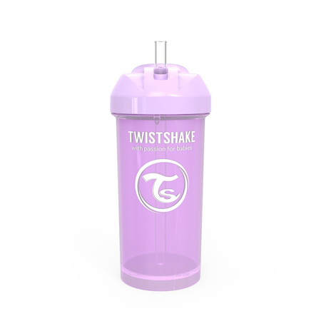 Twistshake® Gobelet à paille 360ml (12+M) - Pastel Purple