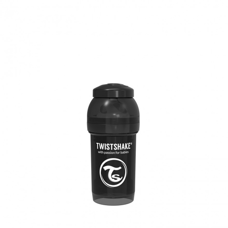 Biberon anti-colique Twistshake®  180ml (0+M) - Noir