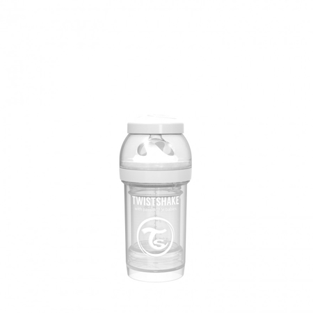 Twistshake® Biberon anti-colique 180ml (0+M) - Blanc