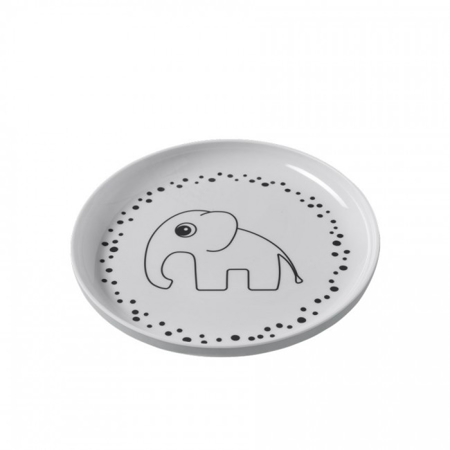 Done By Deer® Yummy Assiette Happy Dots - Grey