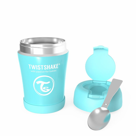 Twistshake® Contenant alimentaire en acier inoxydable 350 ml Blue