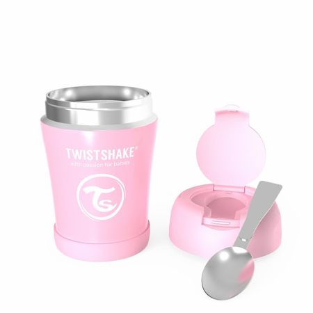 Twistshake® Contenant alimentaire en acier inoxydable 350 ml Pink