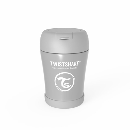 Photo de Twistshake® Contenant alimentaire en acier inoxydable 350ml  Gris