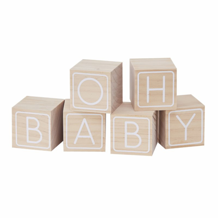 Ginger Ray® Cubes en bois Oh Baby !