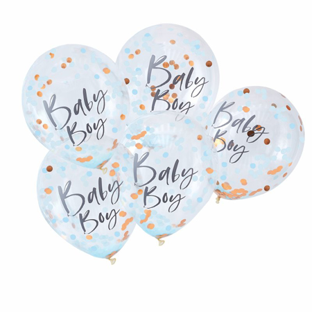 Ginger Ray® Ballons confettis Baby Boy Blue Twinkle Twinkle