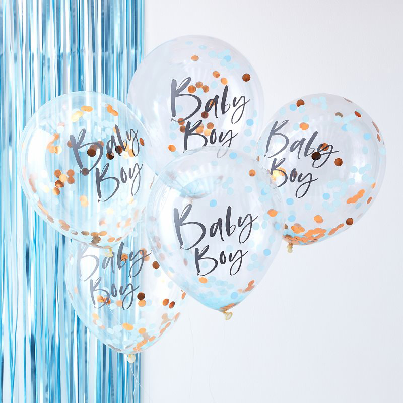 Photo de Ginger Ray® Ballons confettis Baby Boy Blue Twinkle Twinkle