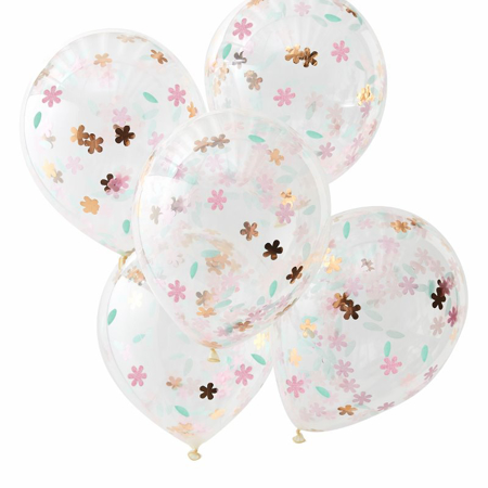 Ginger Ray® Ballons Confetti Ditsy Floral (5 pièces)