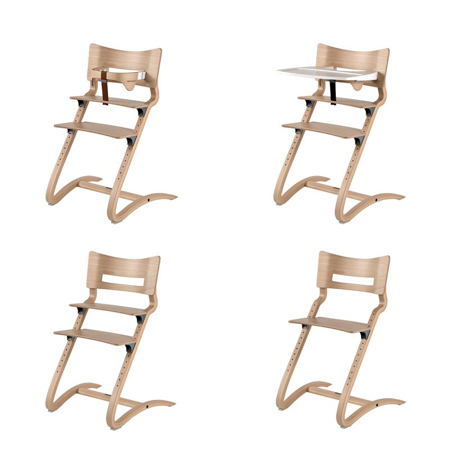 Photo de Leander® Chaise haute avec accessoires COMBI - Naturel