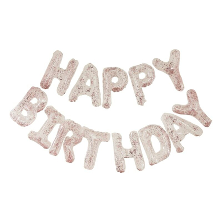 Ginger Ray® Guirlande ballon avec confettis Happy Birthday 