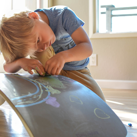Photo de Kinderfeets® Kinderboard en bois Chalkboard Gray