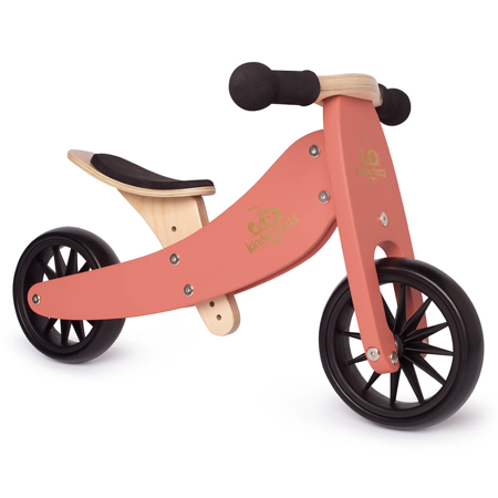 Kinderfeets® Draisienne-Tricycle en bois Tiny Tot 2en1 Coral
