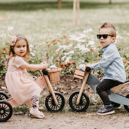 Photo de Kinderfeets® Draisienne-Tricycle en bois Tiny Tot PLUS 2en1 Silver Sage