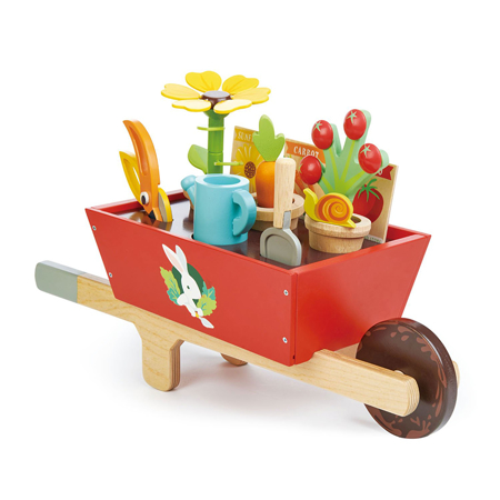 Tender Leaf Toys® Brouette de jardin en bois - Garden Wheelbarrow Set