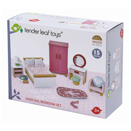 Tender Leaf Toys® Meubles chambre à coucher pour maison de poupées -Dolls House Bedroom Furniture