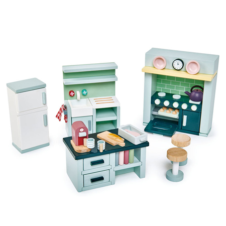 Photo de Tender Leaf Toys® Meubles de cuisine pour maison de poupées en bois - Dolls House Kitchen Furniture