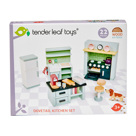 Tender Leaf Toys® Meubles de cuisine pour maison de poupées en bois - Dolls House Kitchen Furniture