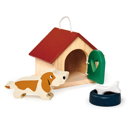 Photo de Tender Leaf Toys® Set chien en bois - Pet Dog Set