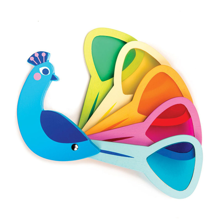 Photo de Tender Leaf Toys® Jeux de couleurs Paon en bois - Peacock Colors