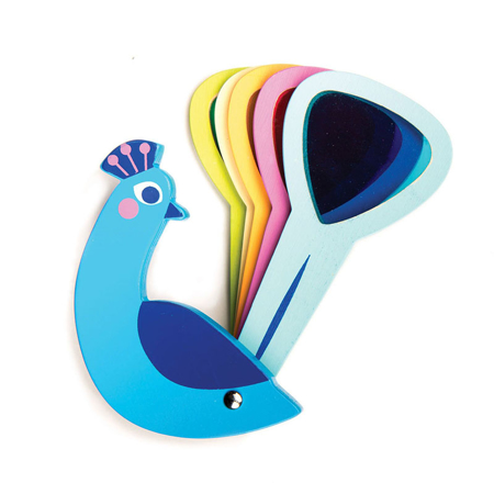 Tender Leaf Toys® Jeux de couleurs Paon en bois - Peacock Colors