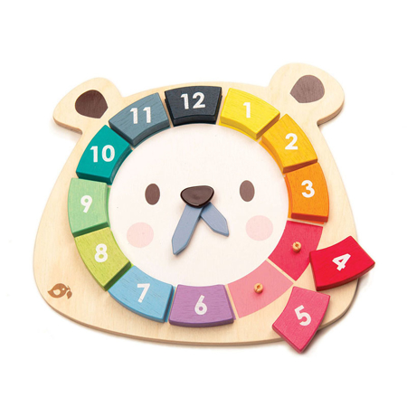 Photo de Tender Leaf Toys® Horloge ours en bois - Bear Colors Clock