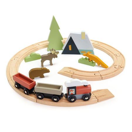 Photo de Tender Leaf Toys® Circuit de trains - Treetops Train Set