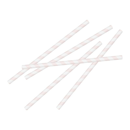 Ginger Ray® Pailles en papier Pink Stripe 20 pièces