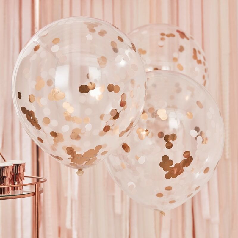 Photo de Ginger Ray® Géants Ballons à confettis Rose Gold And Blush Large 