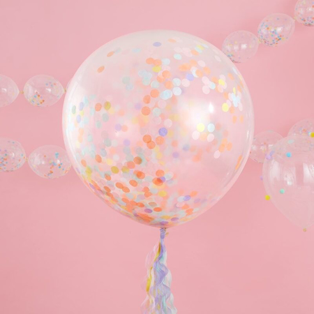 Photo de Ginger Ray® Ballons grands avec confettis Pastel Party 3 pièces