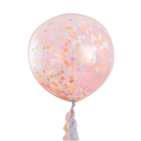 Ginger Ray® Ballons grands avec confettis Pastel Party 3 pièces