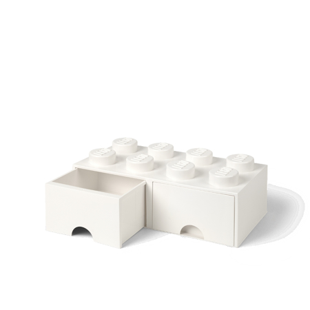 Lego® Boîte de rangement avec tiroirs - 8 - White