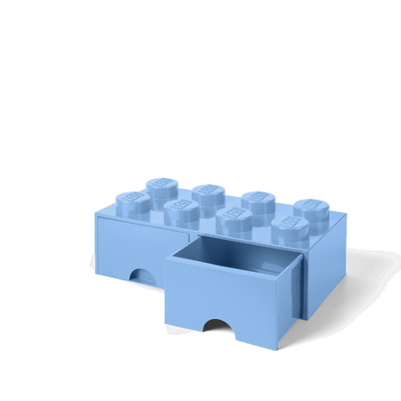Lego® Boîte de rangement avec tiroirs - 8 - Light Royal Blue