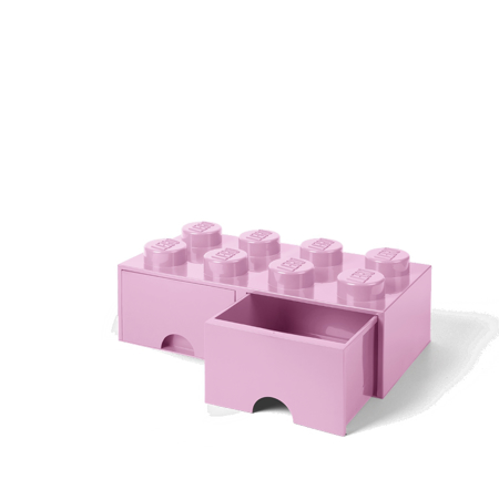 Lego® Boîte de rangement avec tiroirs - 8 - Light Purple