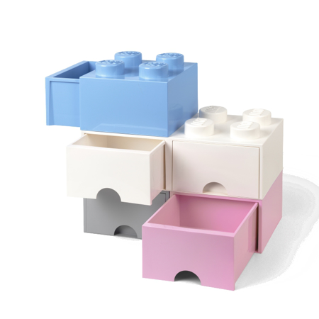 Photo de Lego® Boîte de rangement avec tiroirs - 8 - Medium Stone Grey