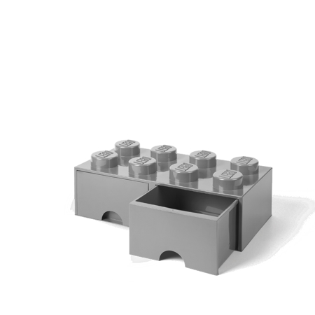 Lego® Boîte de rangement avec tiroirs - 8 - Medium Stone Grey