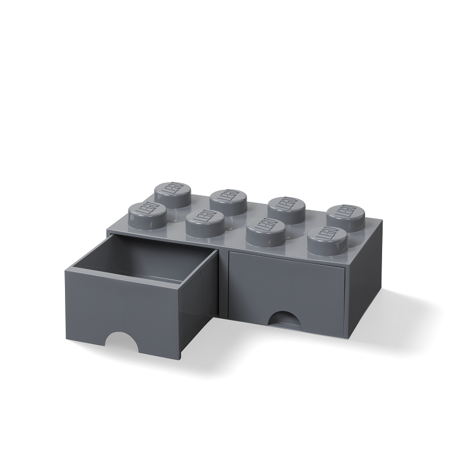 Lego® Boîte de rangement avec tiroirs - 8 - Dark Grey