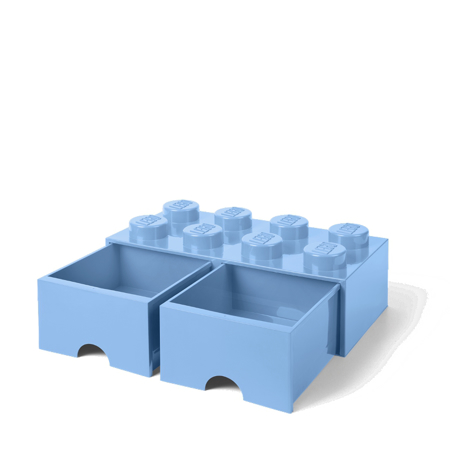 Photo de Lego® Boîte de rangement avec tiroirs - 8 - Light Royal Blue