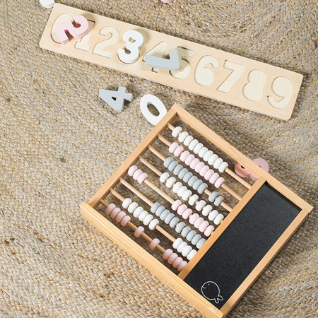 Jollein® Cadre de comptage/ Abacus, Pink/Grey