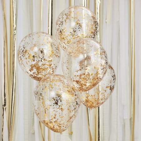 Photo de Ginger Ray® Ballons confettis Gold 