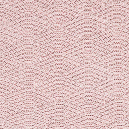 Jollein® Couverture en tricot River Knit, Pale Pink 75x100cm