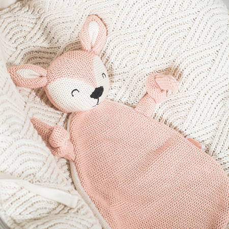 Photo de Jollein® Doudou, en tricot, attache tétine Cerf, Pale Pink
