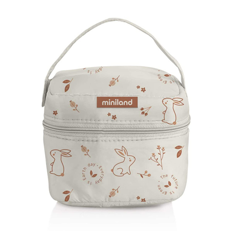 Miniland® Lot de 2 récipients avec sac chauffant 160ml - Natur Square Bunny