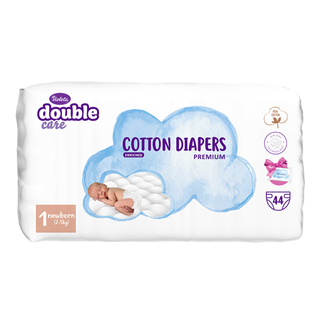 Photo de Violeta® Couches Double Care Cotton Touch 2 Mini (2-5 kg) 44 Piéces