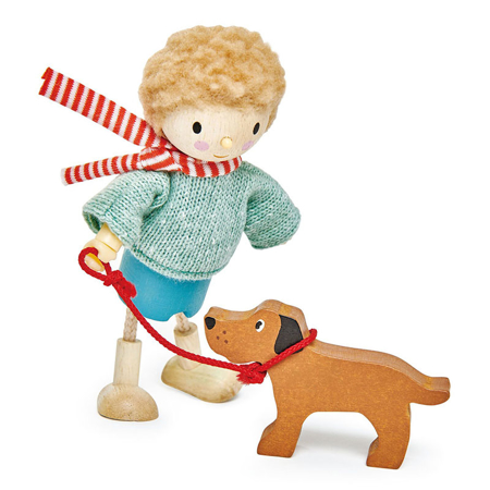Tender Leaf Toys® Figurine Mr. Goodwood et son chien en bois
