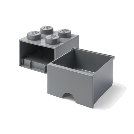 Lego® Boîte de rangement avec tiroirs - 4 -Dark Grey